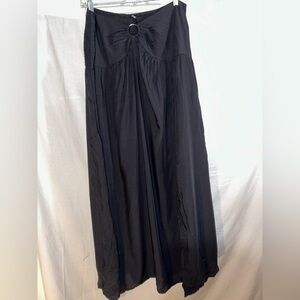 Allegra k strapless black maxi with split